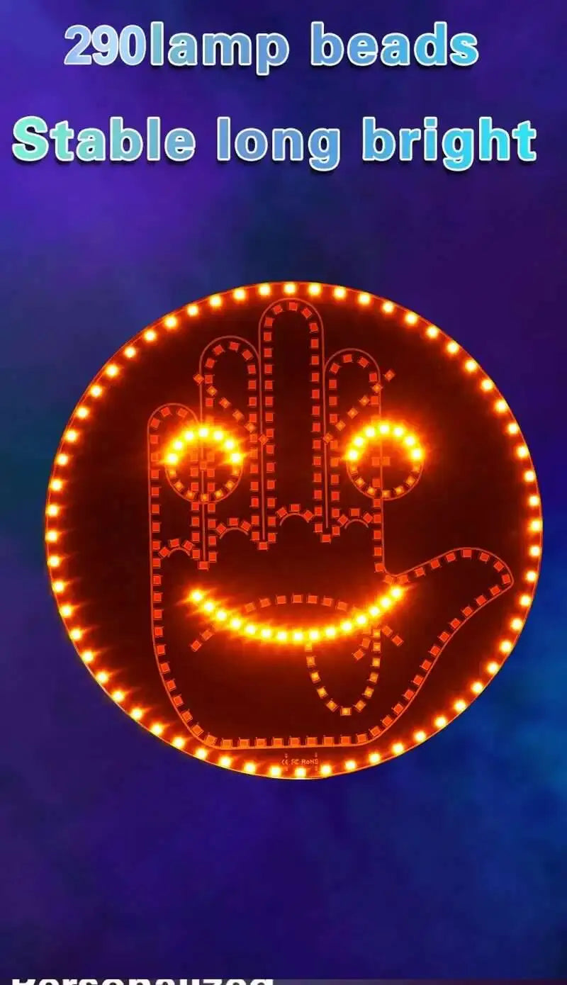 Creative Fun Three Models Lamp Car Interior Rear Windshield LED Hand Gesture Middle Finger Sign Warning Brake Light