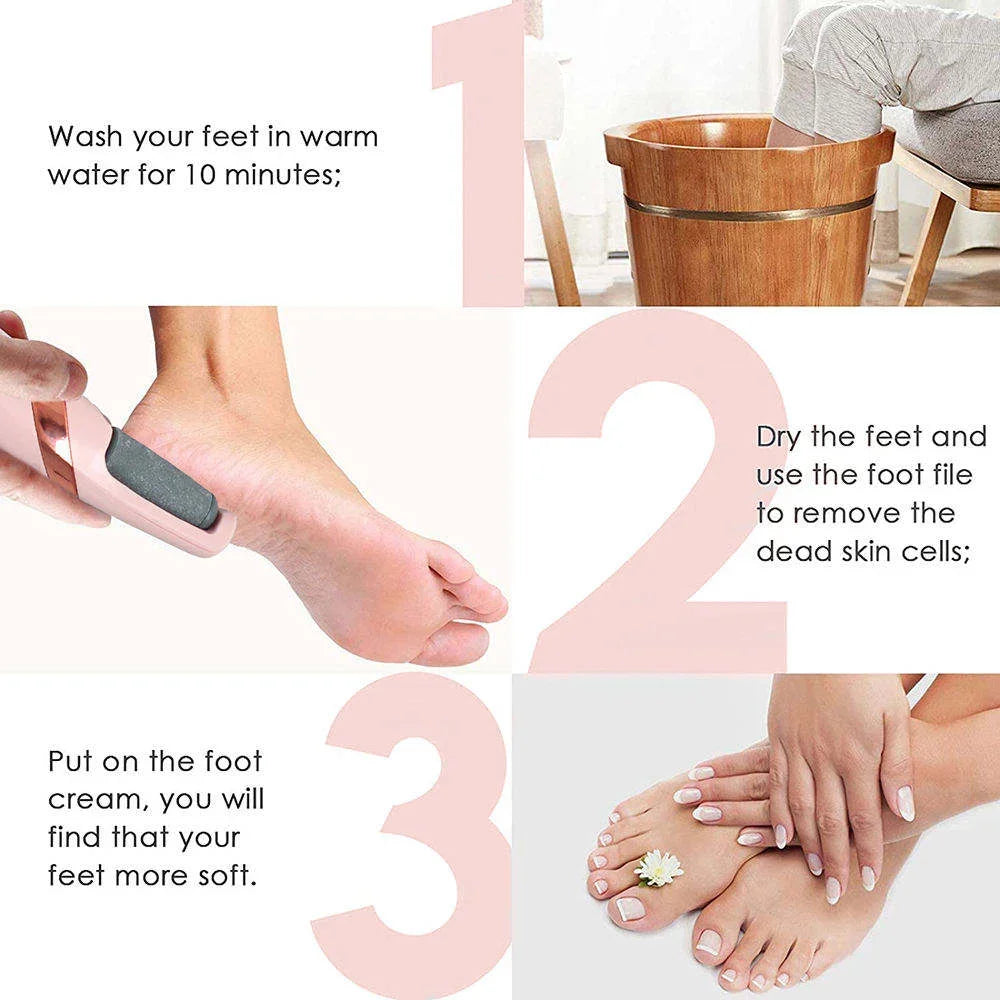 Rechargeable  Electric Callus Remover for Feet 、Portable Foot Callus Remover Waterproof Profess Pedicure Foot File Pedicure Tool