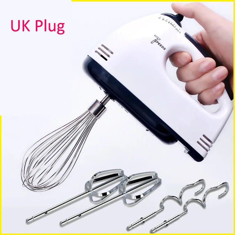 Factory supply YR Handheld electric egg beater, household automatic mixer, egg white and cream beater, mini 7-speed white
