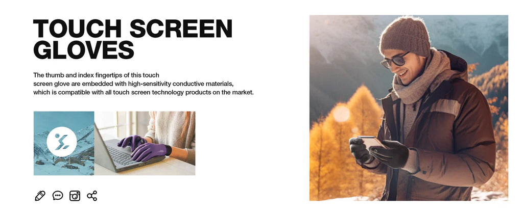 SIMARI Winter Gloves Women Men Ski Snow Gloves Liner Thermal Warm Touch Screen, Suit for Running, Cycling, Biking, Hiking