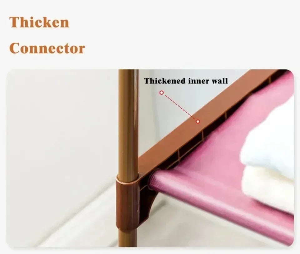 Mobile Clothes Hanger Triangle Floor Standing with Wheels Coat Rack Multi-function Household Bedroom Living Room Clothes Rack