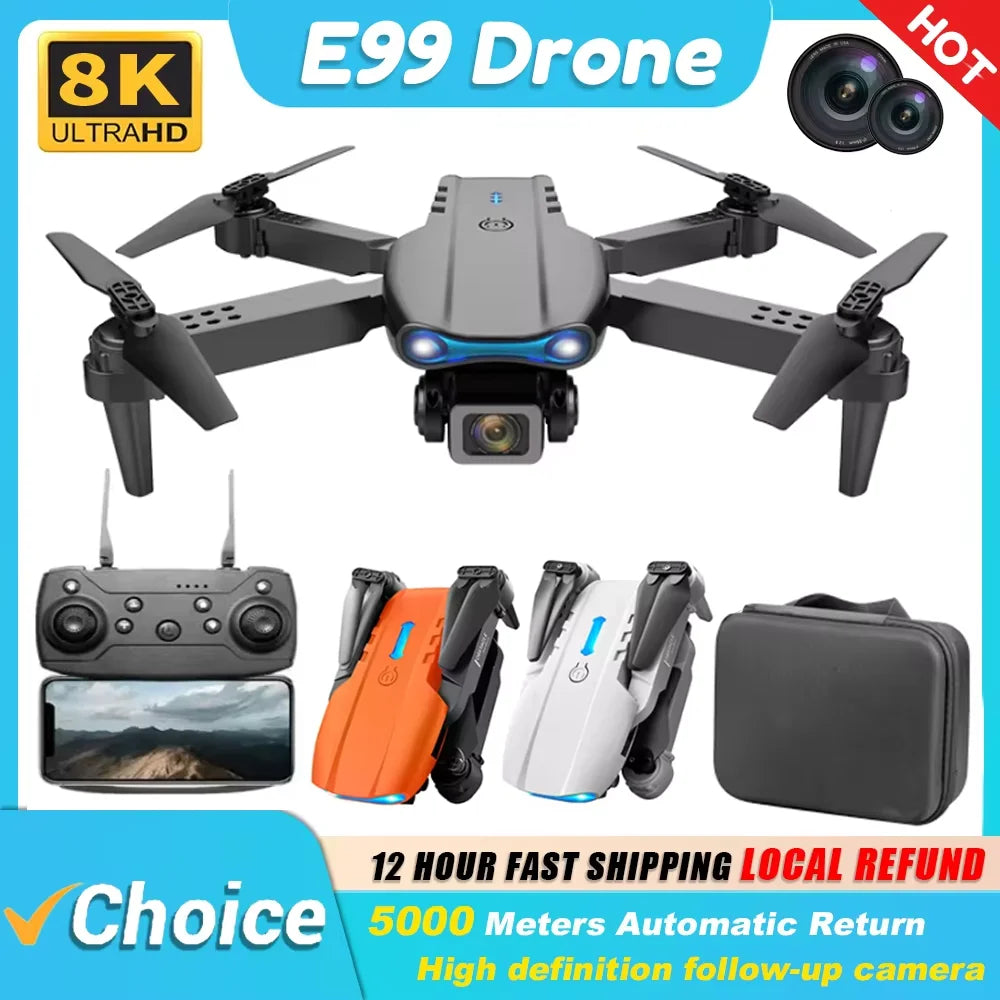 Dual Camera  E99Pro HD Drone with WiFi FPV Obstacle Avoidance Quadcopter Aerial Photography Professional