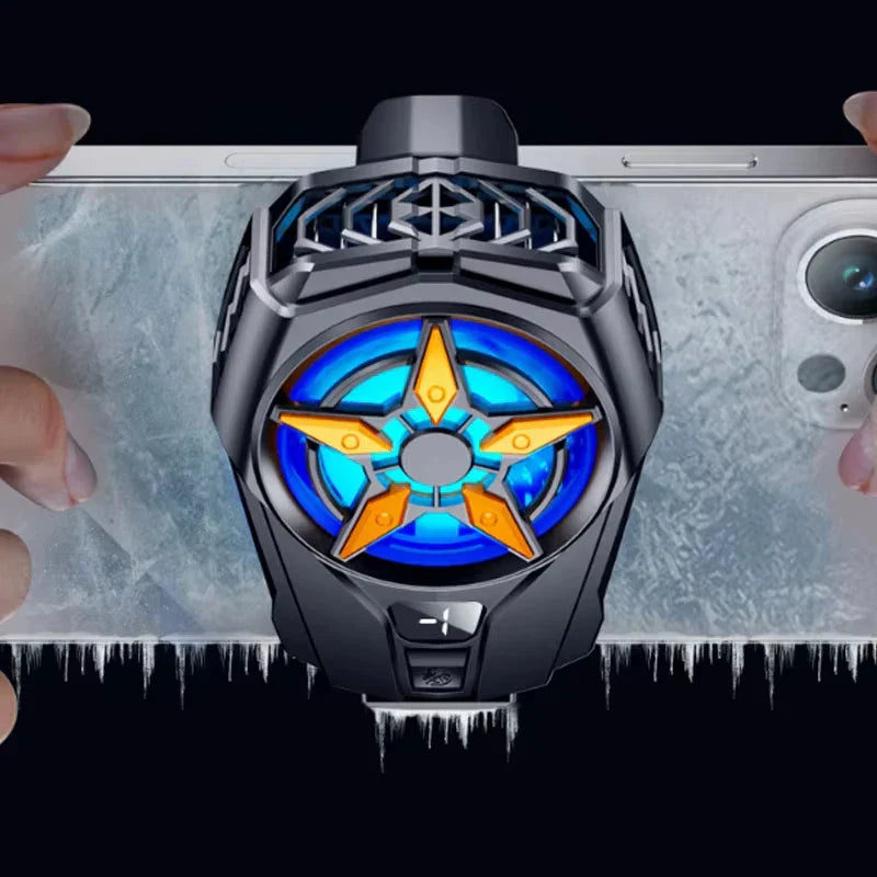 SL09 Phone Semiconductor Cooling Fan Radiator Portable 2 Gear Adjustable Digital Display Game Cooler for IOS Android Heat Sink