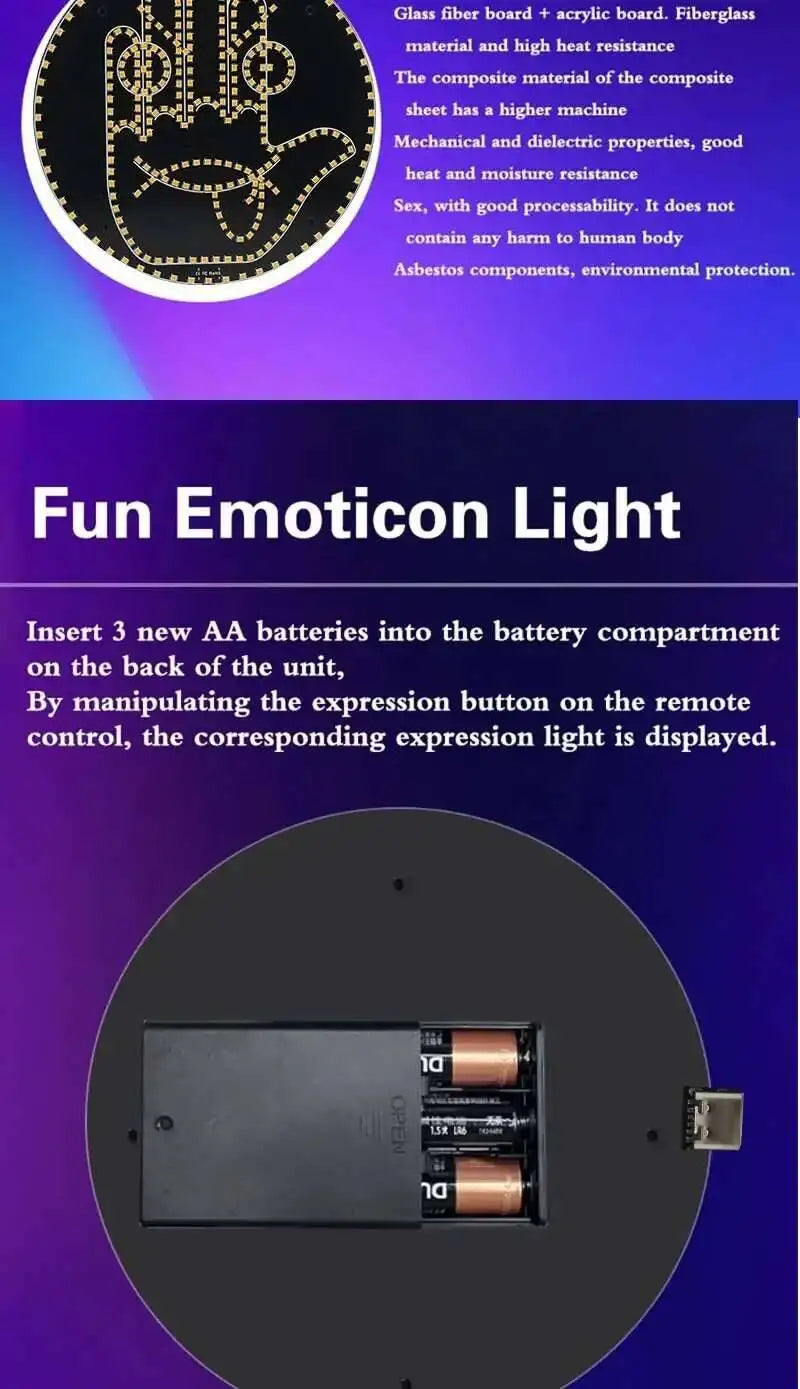 Creative Fun Three Models Lamp Car Interior Rear Windshield LED Hand Gesture Middle Finger Sign Warning Brake Light