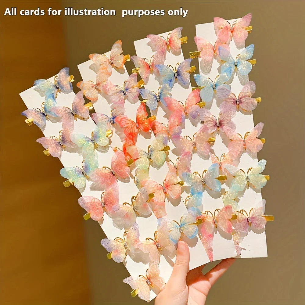 12/24/48pcs Sweet Butterfly Hair Clip Cute and Easiest for Match