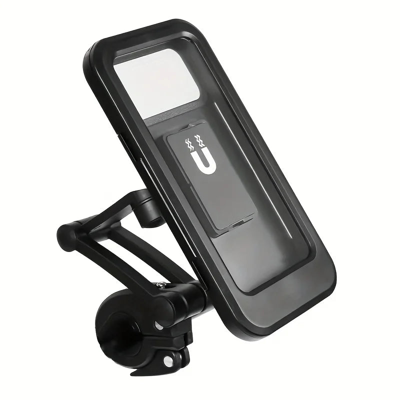 Waterproof Bike Phone Mount - Touch-Screen Phone Holder, 360° Rotatable, ABS Material, Compatibility for 4.7-6.8" Smartphones