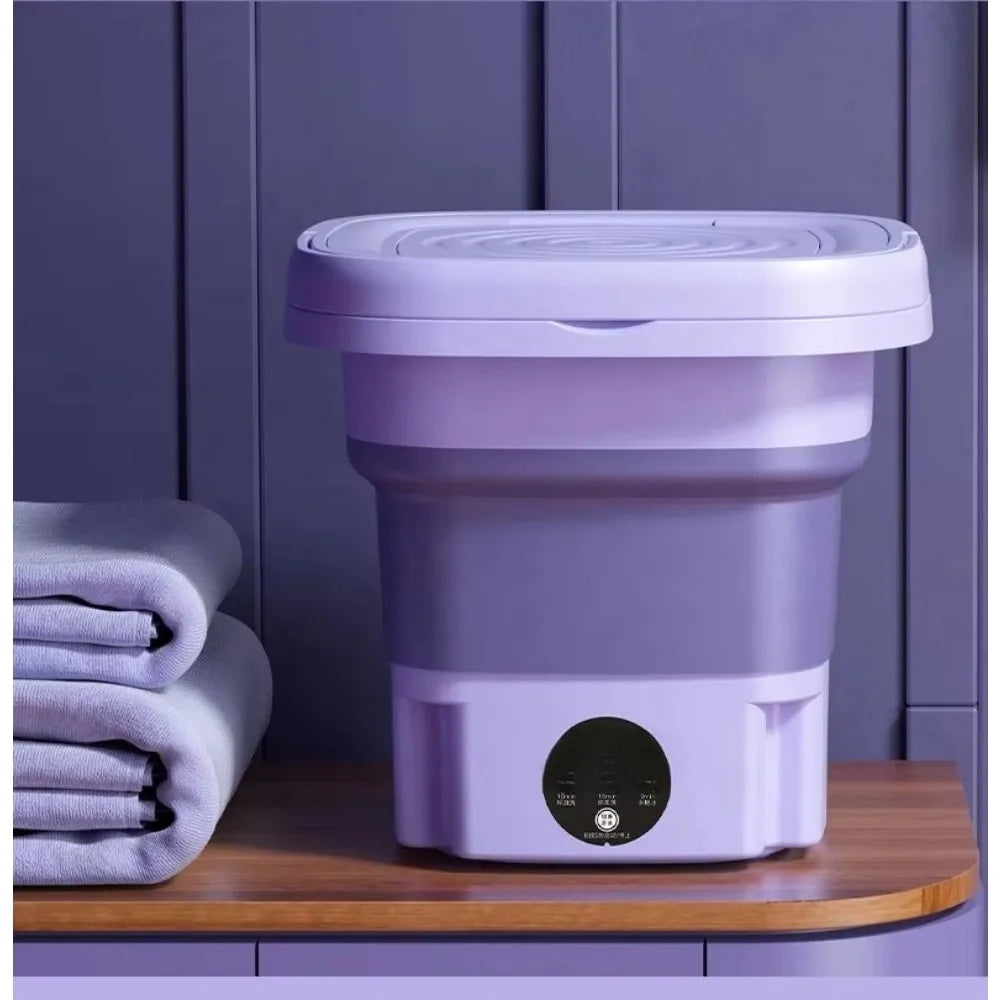 Modern 8L Automatic Clothes Washer Plastic Electric Mini Foldable in Stock-Portable for RV Car Traveling New