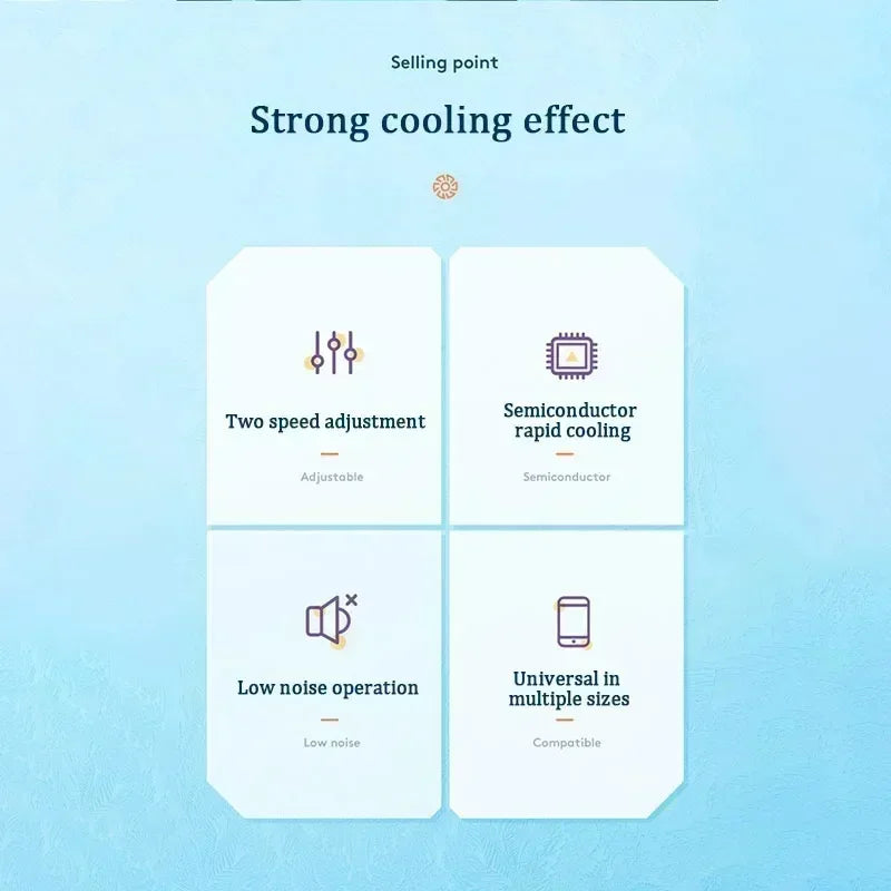 Magnetic Mobile Phone Cooling Radiator Fan Two Speed Adjustable Semiconductor Ice Sealed Radiator For IPhone Samsung Xiaomi