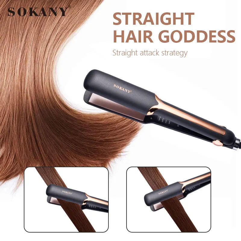 Sokany Professional Hair Straightener Ceramic Glazed No Damage 110-240V Salon Quality Styling Tool