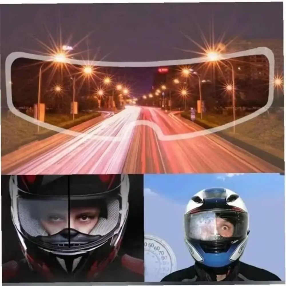 Universal Fit Motorcycle Helmet Patch Clear Nano Coating Helmet Lens Sticker Rainproof Helmet Anti-fog Film Helmet Accessories