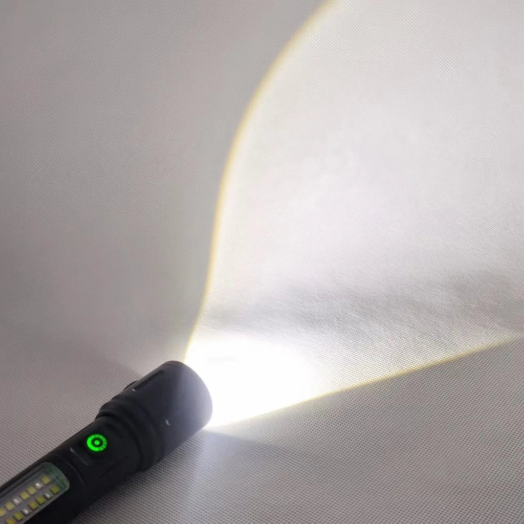 White Laser Long-Range Flashlight Aluminum Alloy High-Intensity Zoom Lighting Torch Multi-Functional Work Light