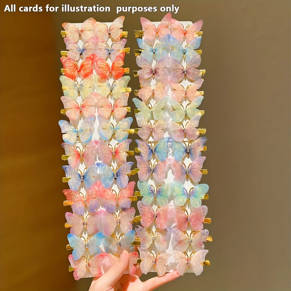 12/24/48pcs Sweet Butterfly Hair Clip Cute and Easiest for Match