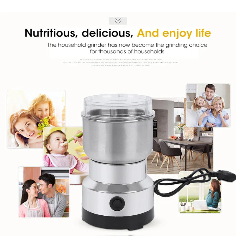 4 Blades Electric Grinder Home Coffee Kitchen Cereal Nuts Beans Spices Grains Grinder Machine 300ml Ultrafine Baby Food Pulveriz