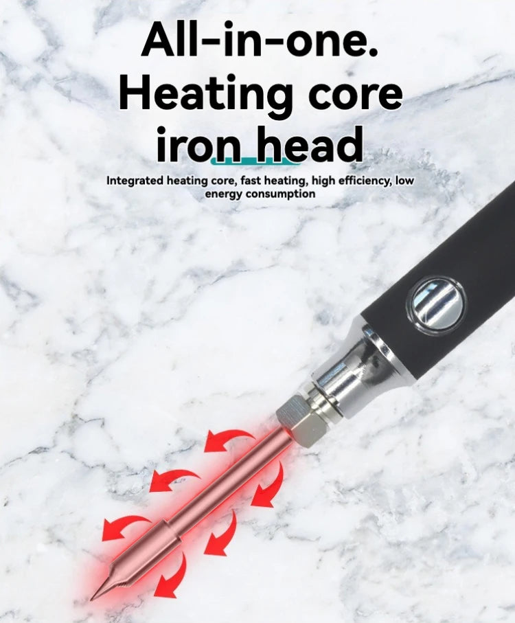 USB Soldering Iron Wireless Charging Electric Solder Iron 5V 8W Fast Charging Lithium Rechargeable Portable Repair Welding Tools