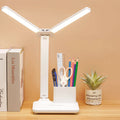 LED Desk Lamp Touch Dimming Table Lamp USB Charging Foldable With Pen Holder Night Light For Bedroom Student Study Reading