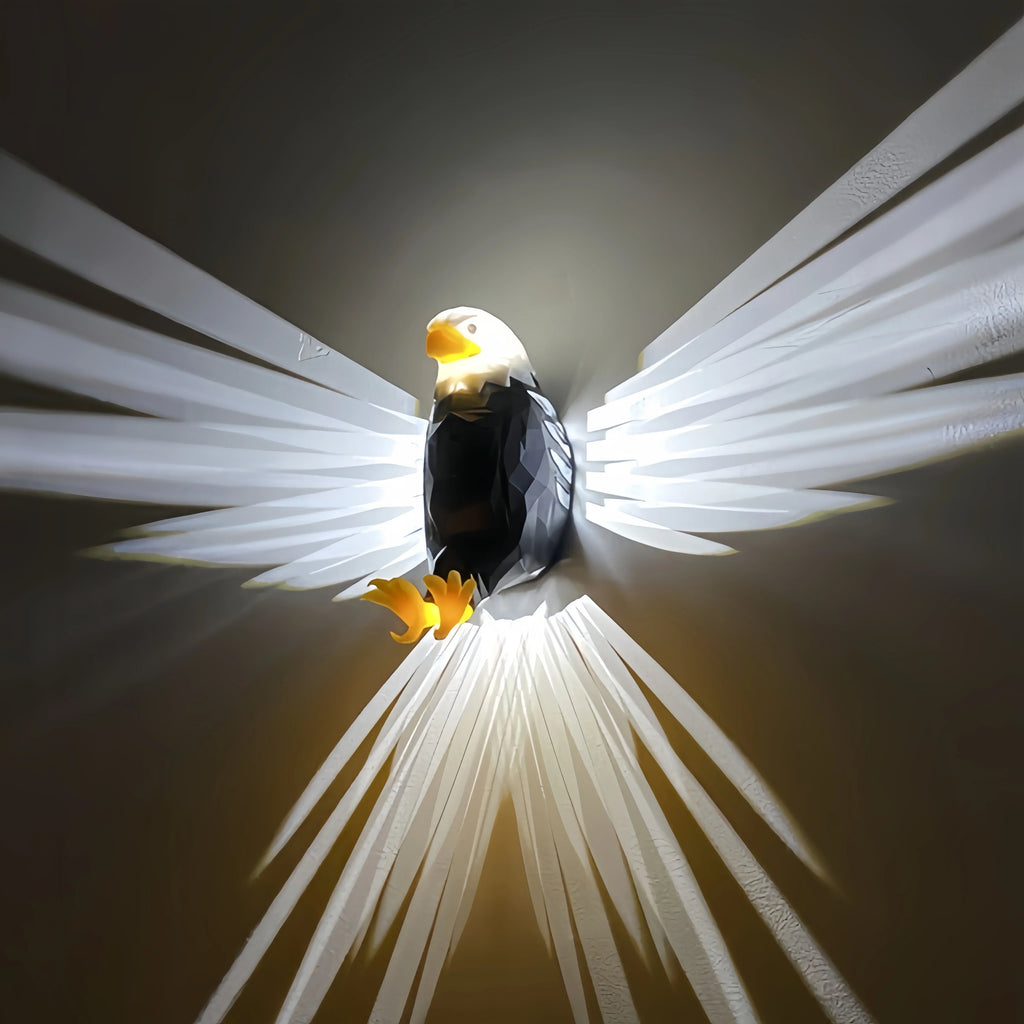 Bald Eagle Night Light Projection Lamp Tape Remote Control Magnetic Rechargeable Children's Gift Bedroom Decorations Room Decor