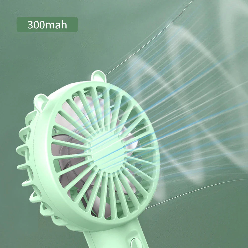 Portable Handheld Fan Small Cooling Fan USB Rechargeable Eyelash Eyelash Mute Cooler Handheld Fan Mini USB Rechargeable Desk
