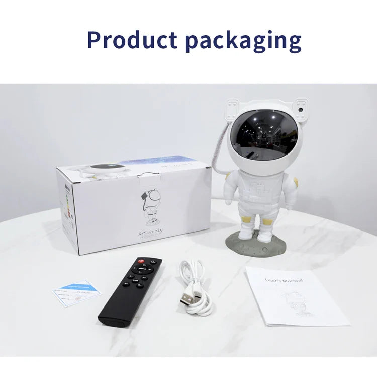 Lonvis Galaxy Light Projector for Kids Star Projector Moon Nebula Astronaut Shaped Light Usb Astronaut Star Light Projector