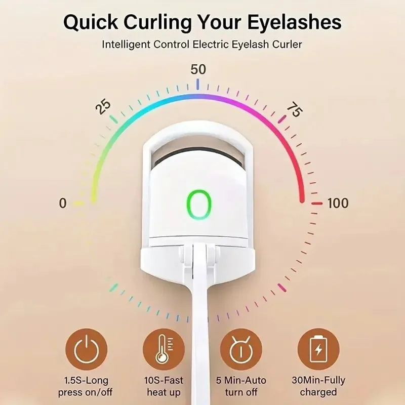 1pc Electric eyelash curler permanent curling professional beauty tool instant curling enhancer suitable for perfect eyelashes