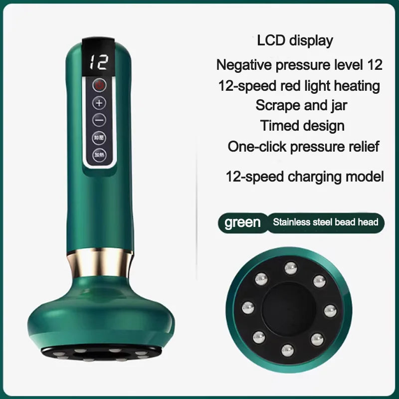 Electric multi-functional heating meridian dredging and absorbing device intelligent negative pressure heat compressor