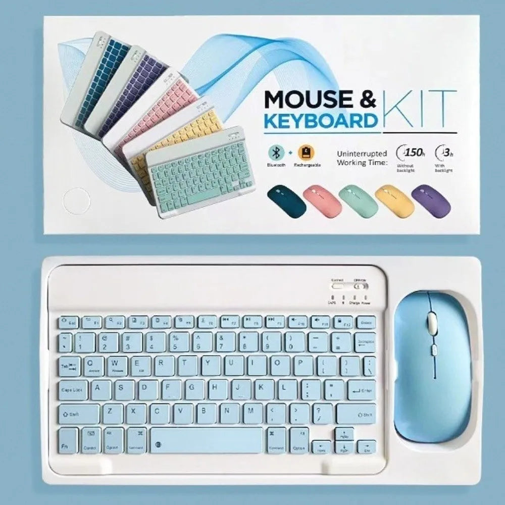 10 inch Bluetooth Keyboard Mouse Set Rechargeable Ultra-Thin Mini Keyboard And Mouse Wireless Keyboard Mouse Combos