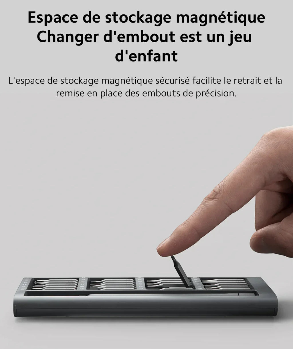 Xiaomi Mijia Precision Screwdriver Set Household Multi-function Repair Disassembly Tool Magnetic Suction Head Aluminum Alloy Box