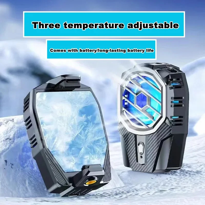 X91 Mobile Phone Semiconductor Cooling Fan Radiator 3 Gears Adjustable Back-clip Game Cooler for IOS Android PUBG Cool Heat Sink
