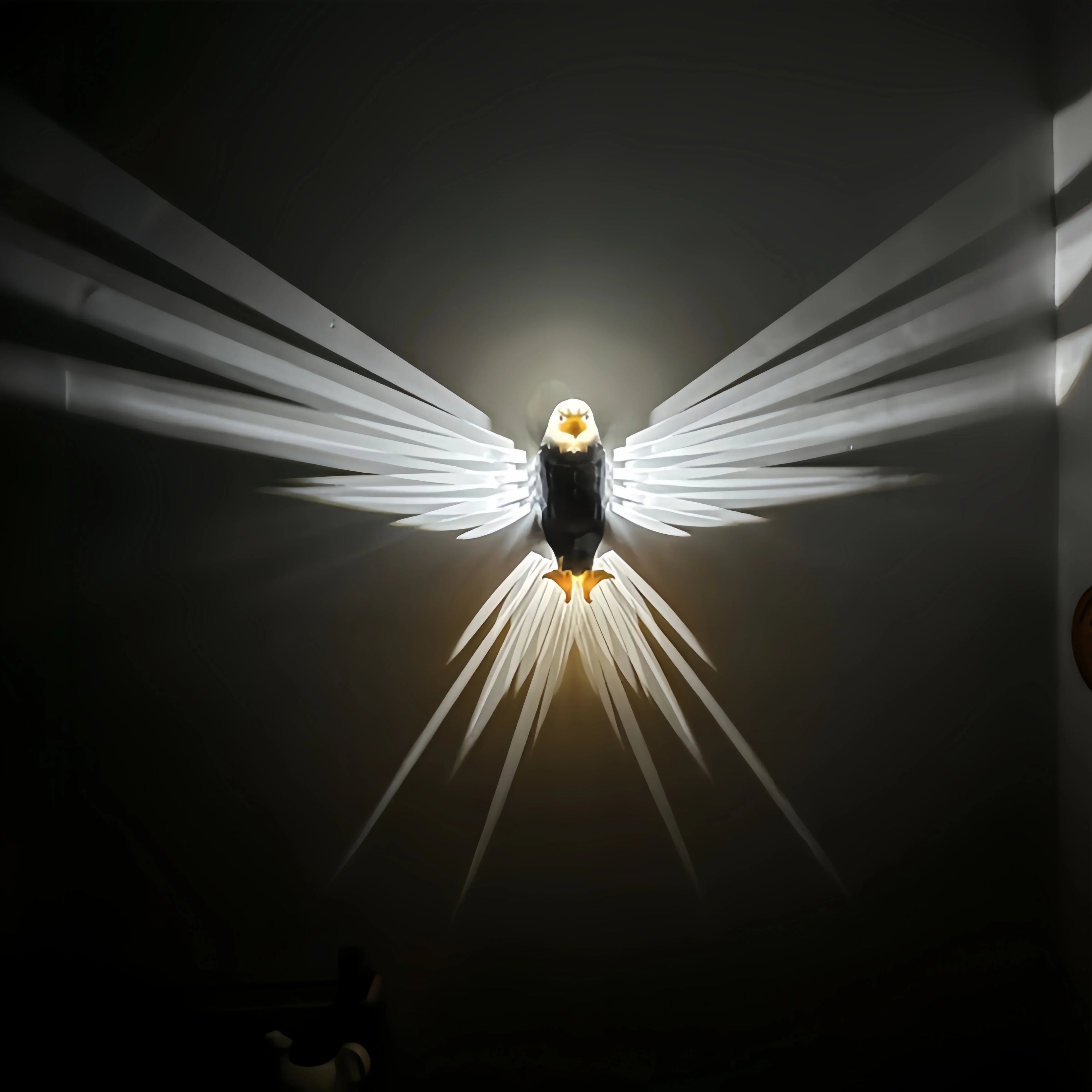 Bald Eagle Night Light Projection Lamp Tape Remote Control Magnetic Rechargeable Children's Gift Bedroom Decorations Room Decor