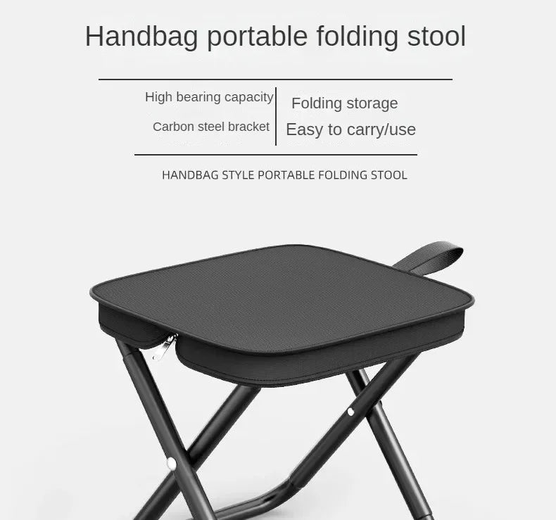 Portable multifunctional outdoor picnic camping folding chair, ultra light fishing stool, travel stool, fishing accessories