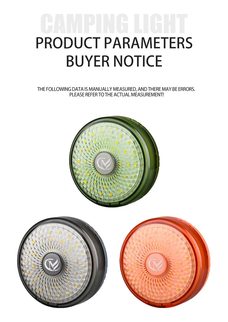 Campify Lamp String Camping Light With Retractable LED String LightsColorful Festive Atmosphere Lights Equipment Tent Light