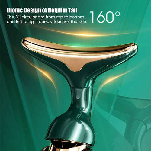 3-in-1 EMS Facial Lifting Device - Skin Tightening Wrinkle Reduction & Anti-Aging for Neck/Eye/Face Care Massage Roller