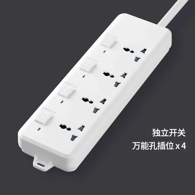 universal Power Strip Sockets EU/UK/US 3/4 Ouelets 3USB Ports Patch Board Safety Door Patch 110v 220v Black/white Pop Socket