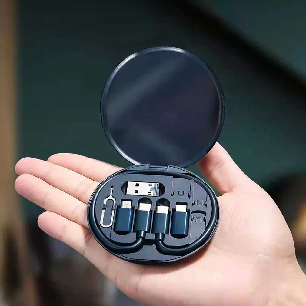 Type-C Micro USB Mobile Phone  Fast Charging Cables Data Cable USB Charger Set Storage Box For Apple Huawei Xiaomi Dropshipping