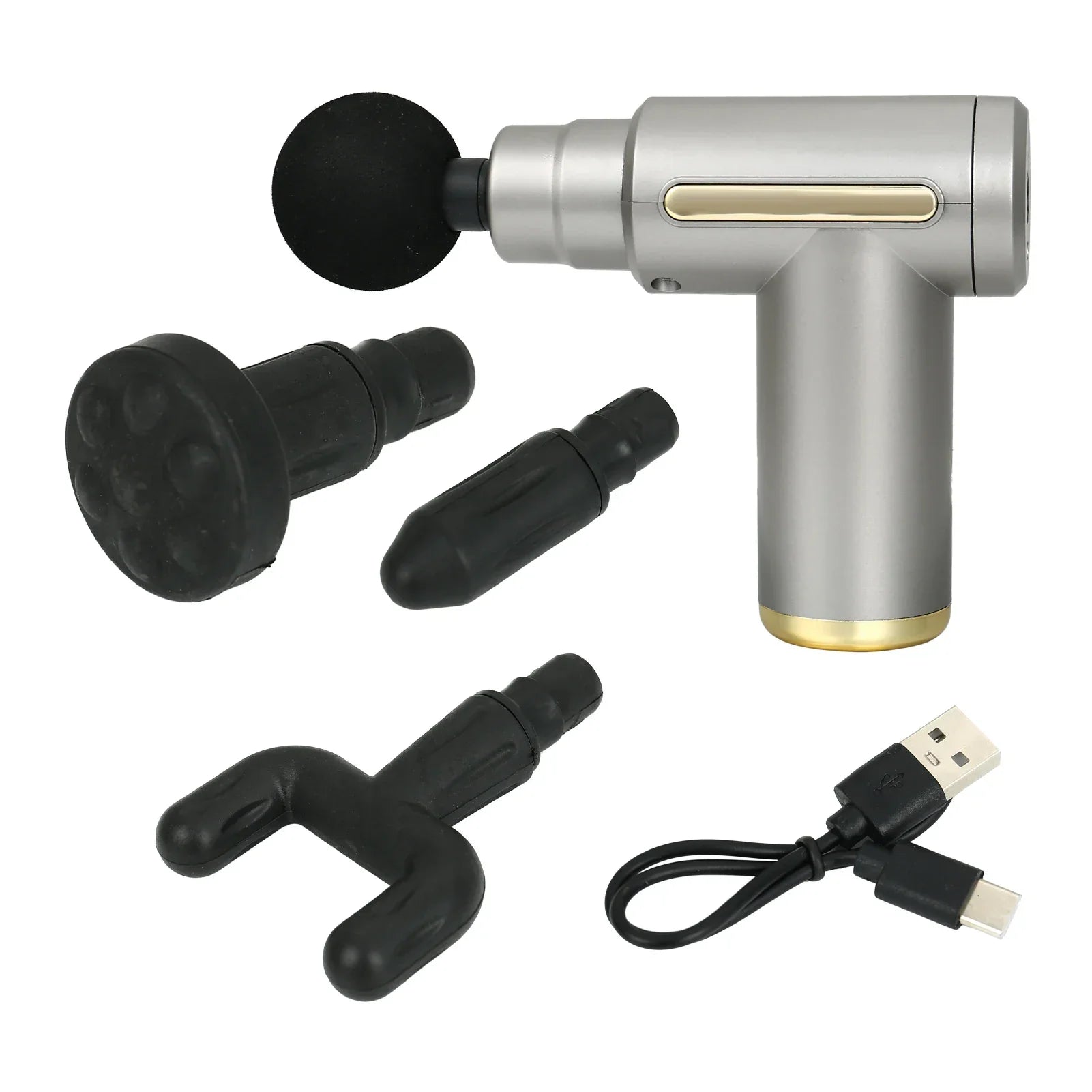 Mini Fascia Massage Gun Powerful Mini Deep Tissue Massage Gun for Muscle Recovery & Pain Relief with 4 Attachments