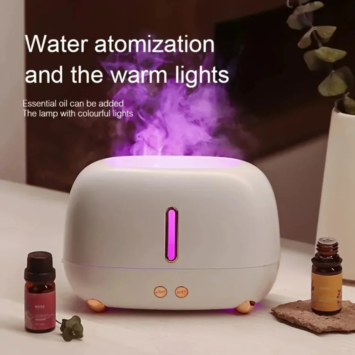 ‌2025 New USB Essential Oil Diffuser - Flame LED Humidifier for Baby Room, Office Desk, Gift Idea