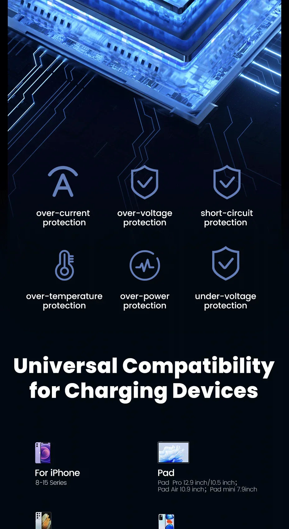 Toocki Mini PD 45W Car Charger Pull Ring Fast Charging USB C Phone Charger Adapter For iPhone 14 13 Pro Xiaomi Samsung Huawei