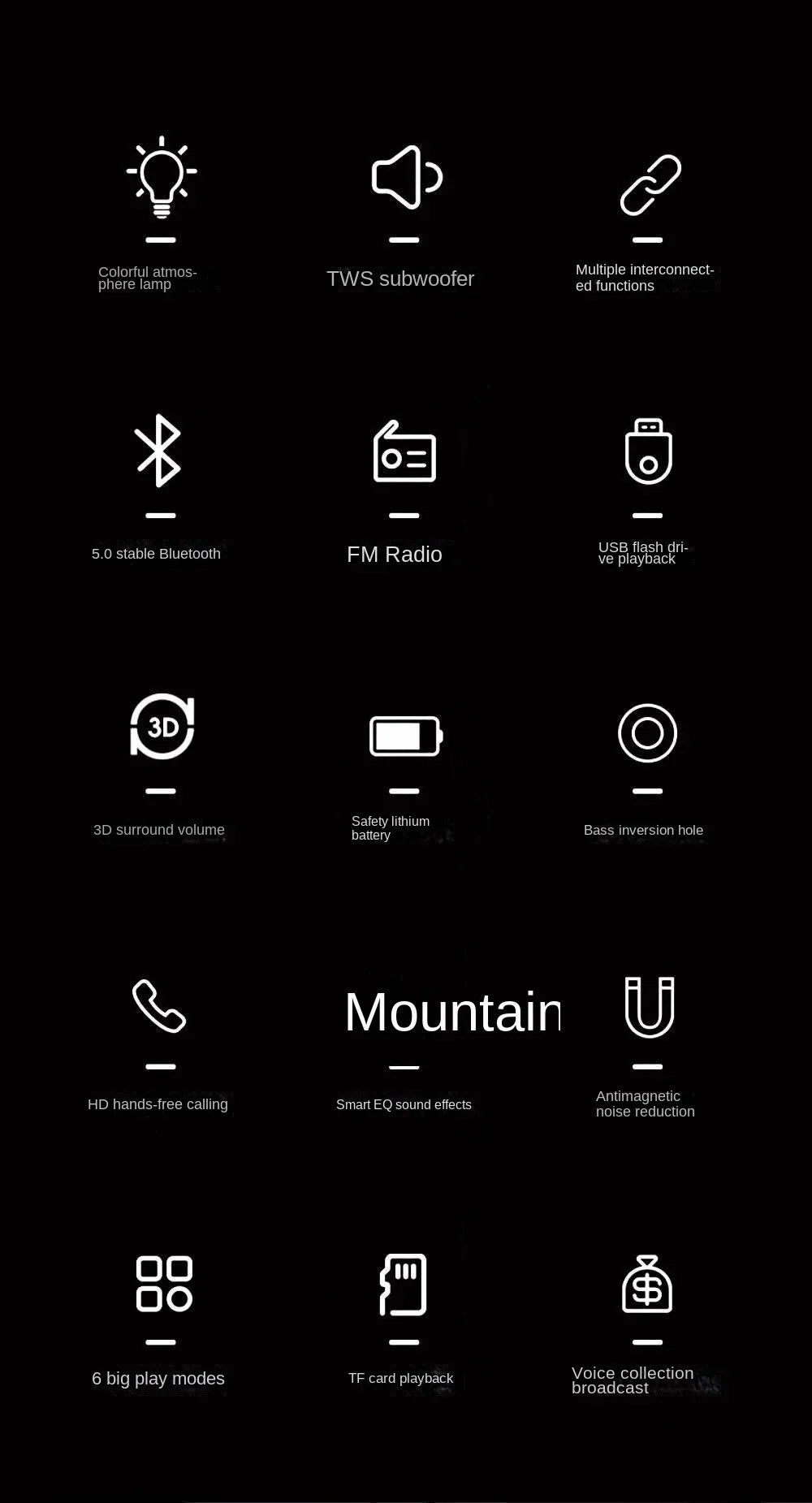 New Sound Box Bluetooth Speaker Subwoofer Colorful Glass Home High Volume Wireless Computer Speaker Audience Tronsmart Speaker