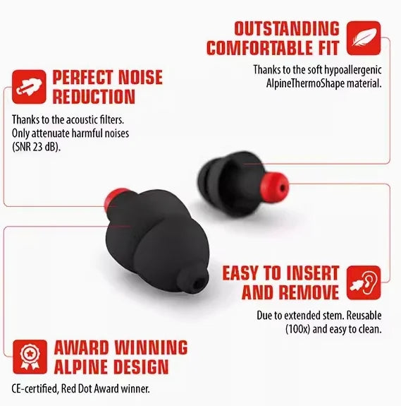 Alpine Worksafe Earplugs Anti-noise Ear Plugs for work study special workshop hearing protection