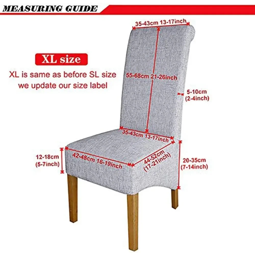 Scalable chair cover, elastic strap elastic fabric dining chair cover, suede large restaurant hotel party banquet chair cover