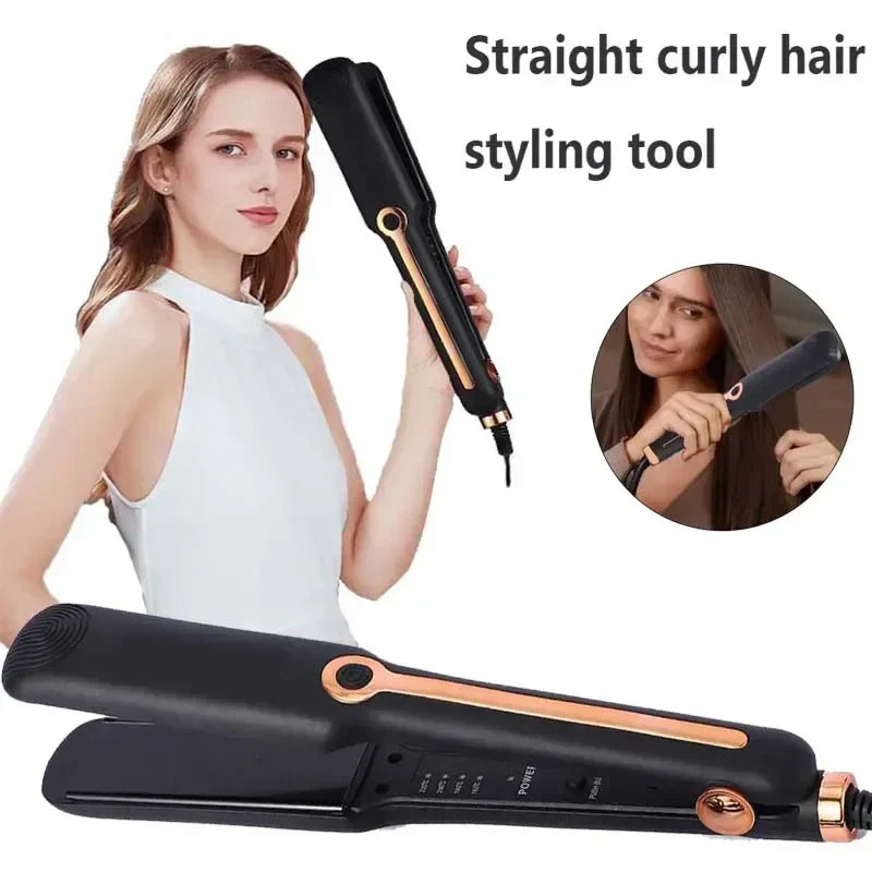 TINSOL Professional Ceramic Hair Straightener, Negative Ion Wide Plate, Adjustable Temperature Hair Straightening Clip