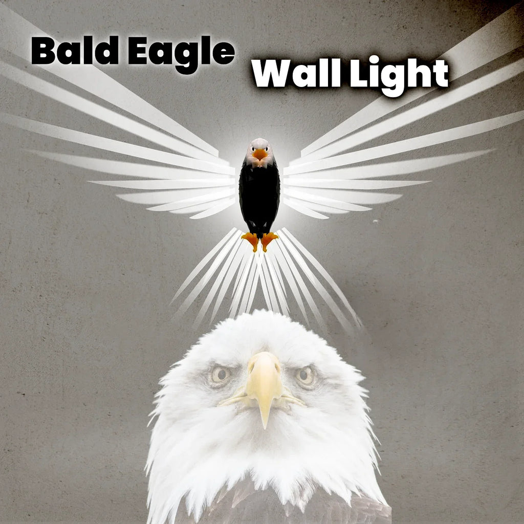 Bald Eagle Night Light Projection Lamp Tape Remote Control Magnetic Rechargeable Children's Gift Bedroom Decorations Room Decor