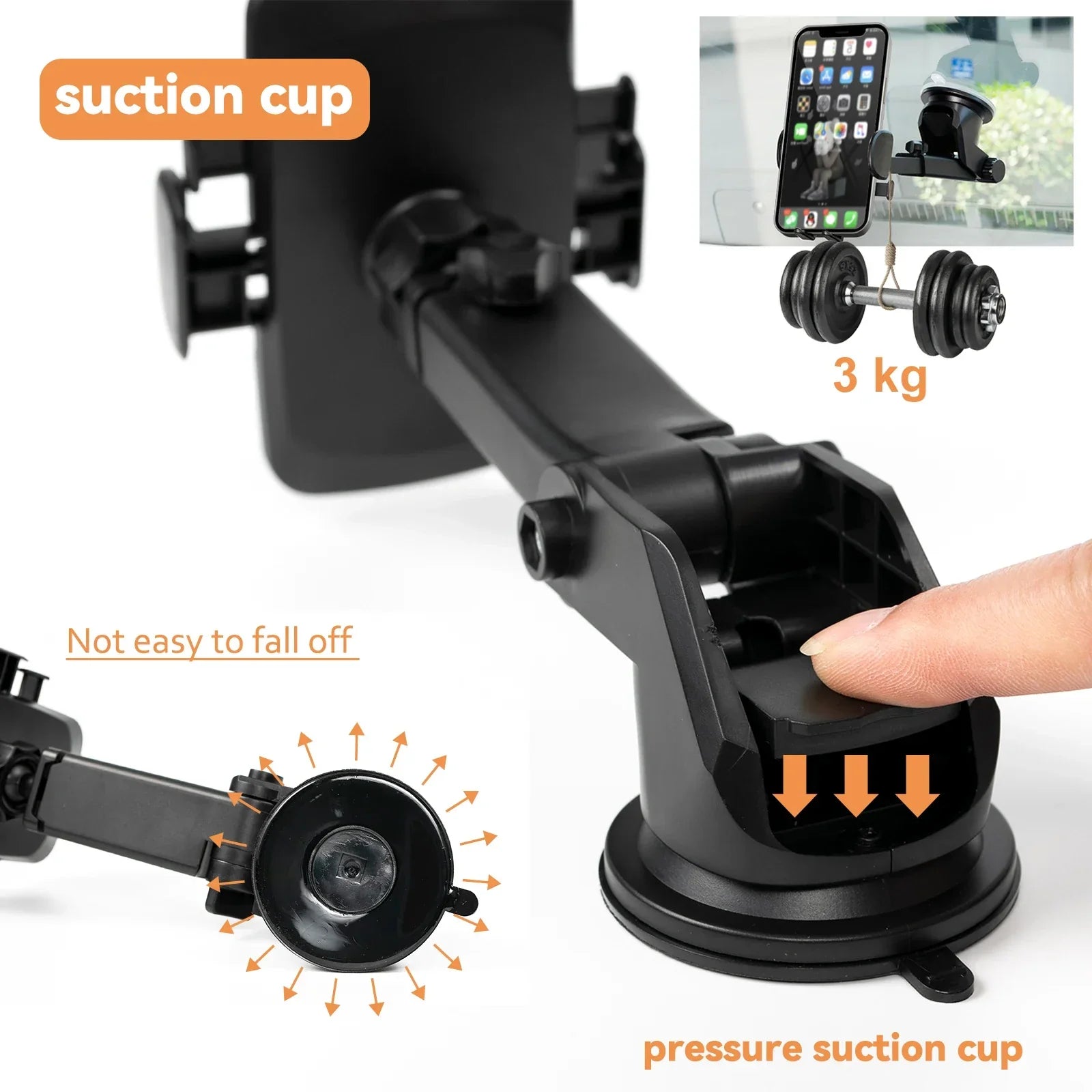 Car Phone Holder Auto Clamp Windscreen / Dashboard Suction Mount Stand Cradle AX