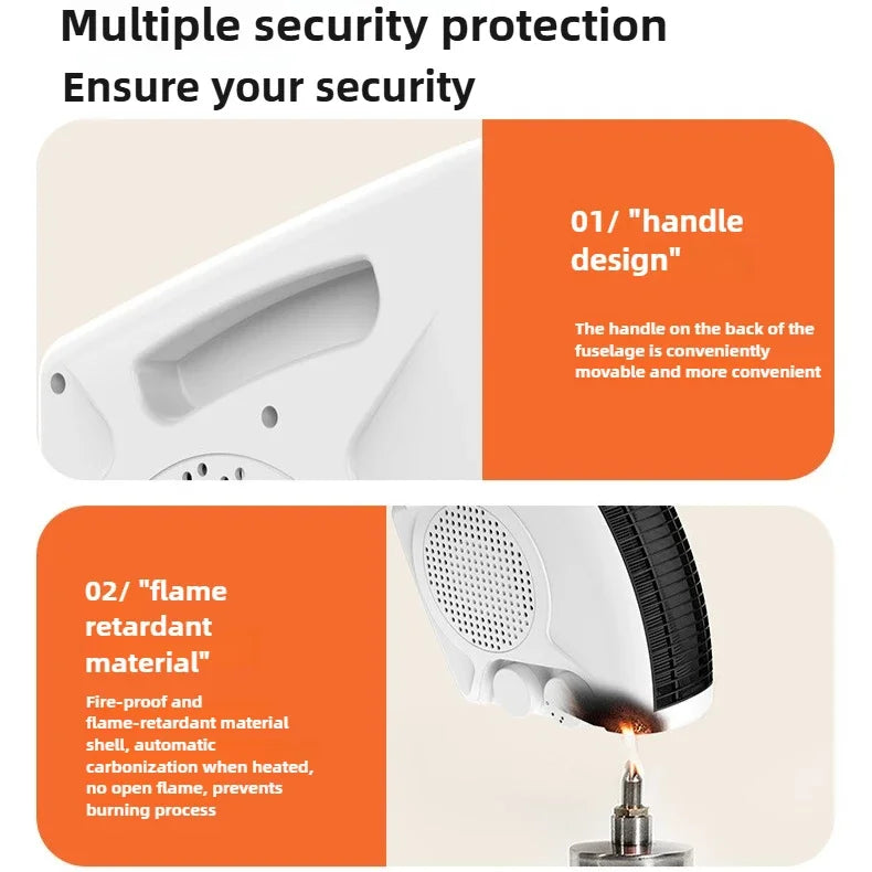 220V Winter Warmer Household Desktop Electric Heater Fan 3 Gear Adjustable Warm Air Blower Ripple Heating Machine Bedroom Office